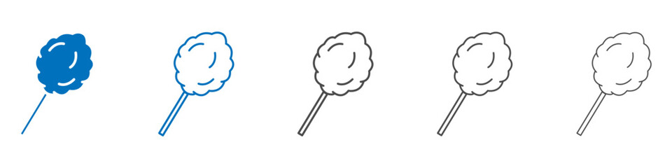 Cotton candy icon vector set collection for web