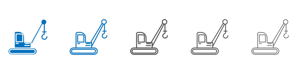 Crane icon vector set collection for web