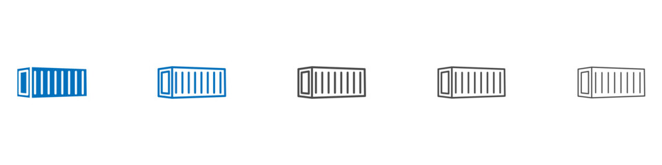 Container icon vector set collection for web