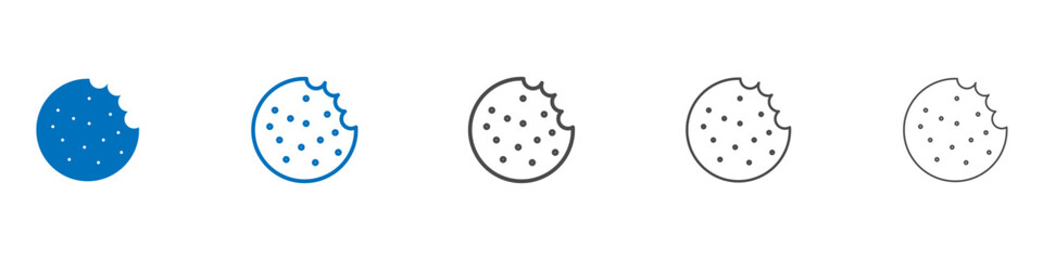 Cookie icon vector set collection for web