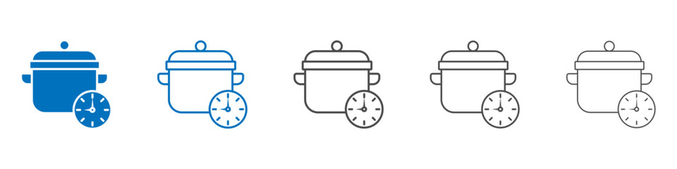 Cooking time icon vector set collection for web
