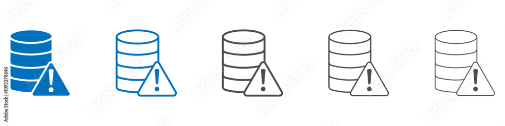 Poster data loss icon vector set collection for web
