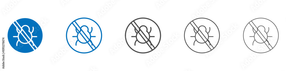 Poster debug icon vector set collection for web