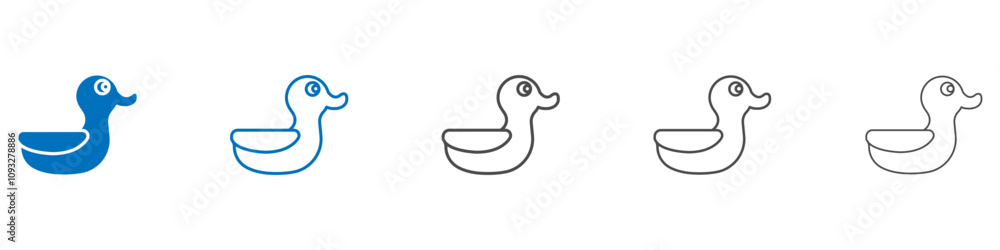 Poster Duck icon vector set collection for web