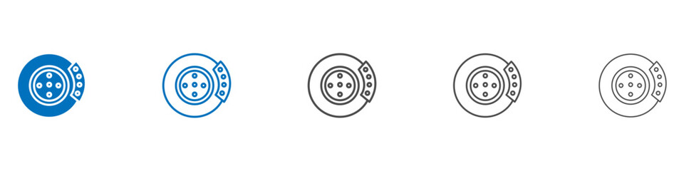 Disk brake icon vector set collection for web