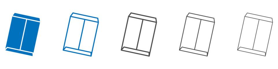 Document envelope icon vector set collection for web