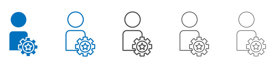 Employee skills icon vector set collection for web