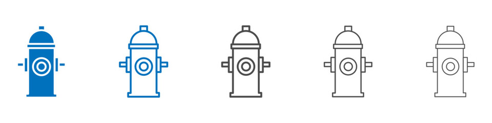 Fire hydrant icon vector set collection for web