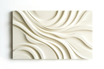 Creamy waves pattern on 3D wall panel design.