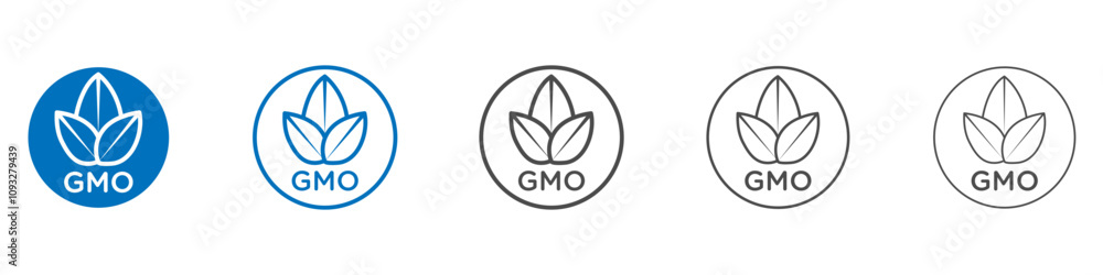 Poster GMO icon vector set collection for web