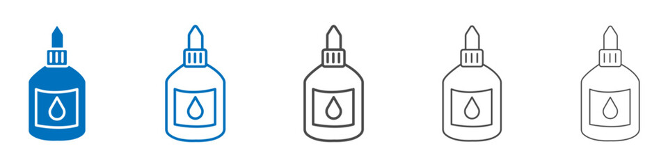 Glue bottle icon vector set collection for web