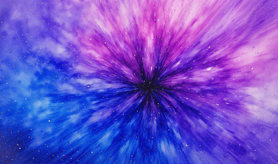 Purple and blue watercolor explosion with dynamic abstract textures