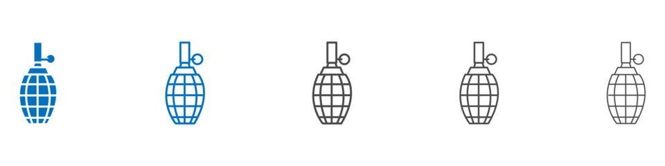 Hand grenade icon vector set collection for web