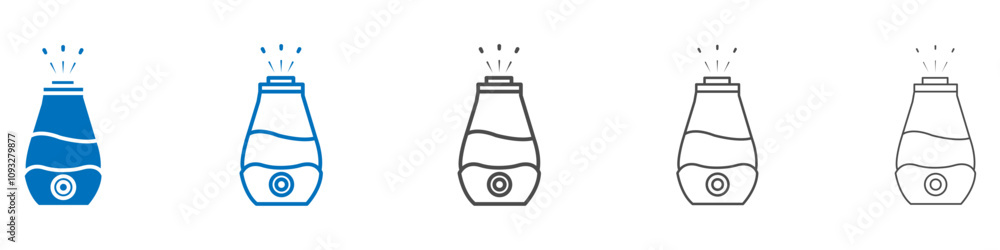 Poster humidifier vector set collection for web