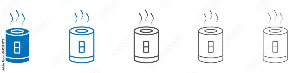 Poster humidifier icon vector set collection for web