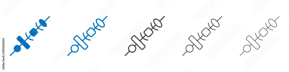 Poster kebab icon vector set collection for web