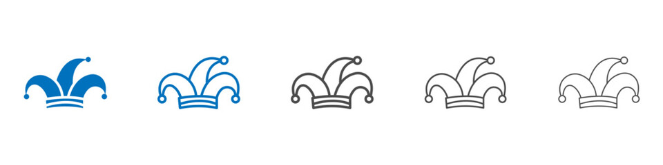 Joker hat icon vector set collection for web