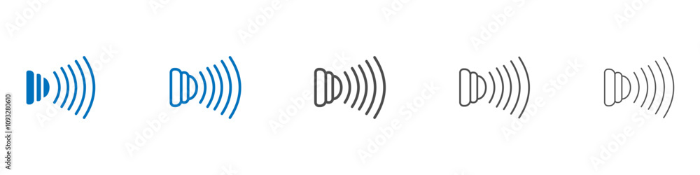 Poster motion sensor icon vector set collection for web