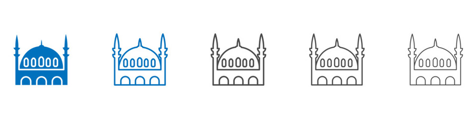 Mosque icon vector set collection for web