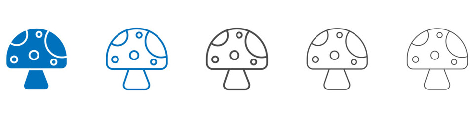 Mushroom icon vector set collection for web