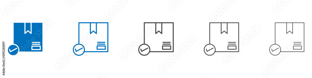 Poster order receive icon vector set collection for web