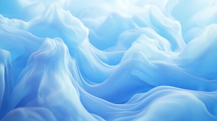 Obraz premium Abstract Blue Silk Waves: Serene Dreamscape