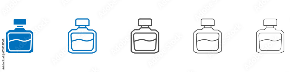 Poster perfume icon vector set collection for web