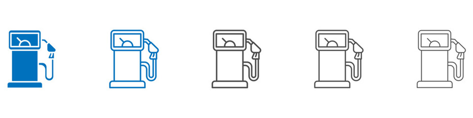 Petrol icon vector set collection for web
