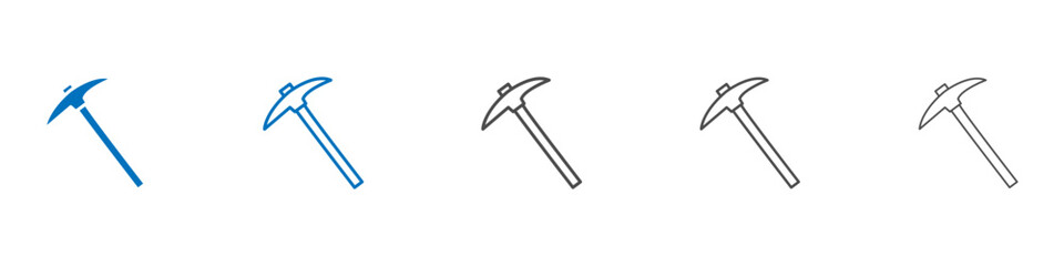 Pick axe icon vector set collection for web