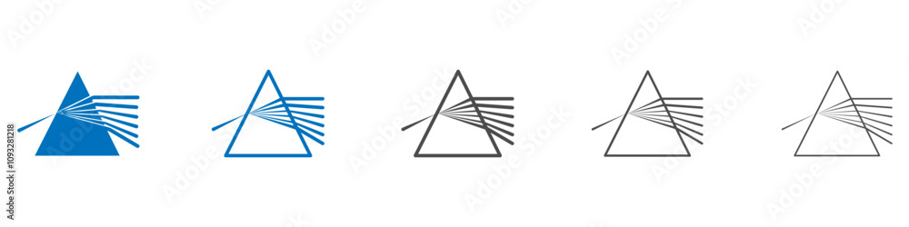 Poster prism icon vector set collection for web