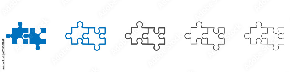 Poster Puzzle icon vector set collection for web