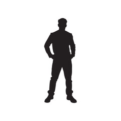professional businessman human male character mens people avatar icon silhouette vector art flat design illustrations