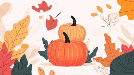 halloween background with pumpkin with free space