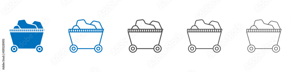 Poster raw material icon vector set collection for web