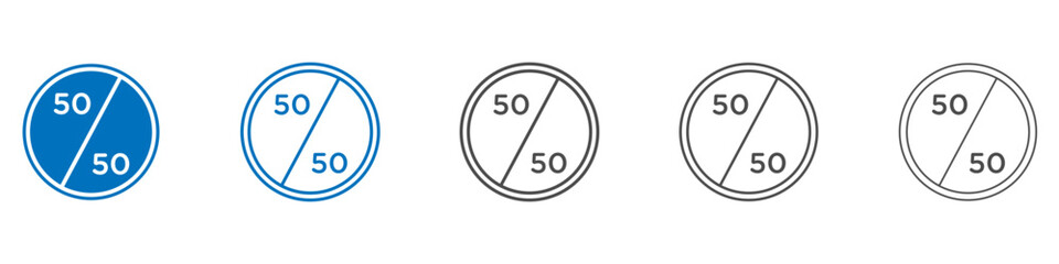 Ratio icon vector set collection for web