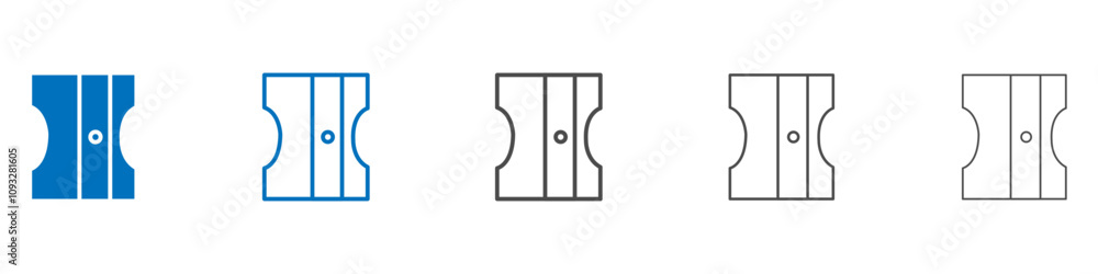 Poster sharpener icon vector set collection for web