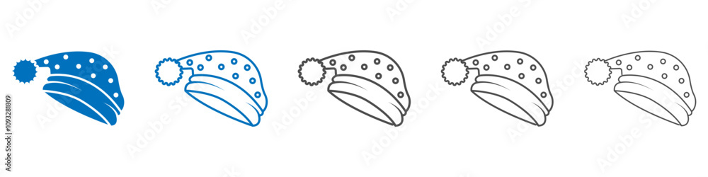 Poster sleeping hat icon vector set collection for web