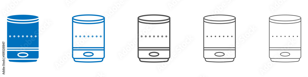 Poster smart speaker icon vector set collection for web