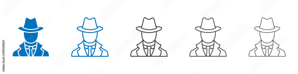 Poster spy icon vector set collection for web
