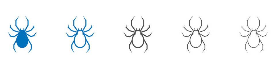 Spider icon vector set collection for web