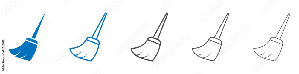 Aufkleber sweeping icon vector set collection for web
