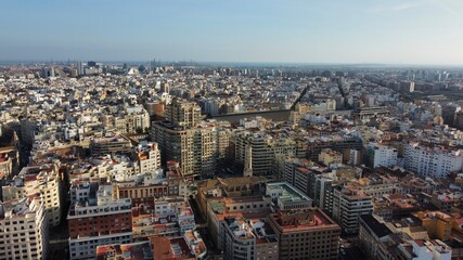 Fototapeta premium The panorama view of Valencia in Spain.
