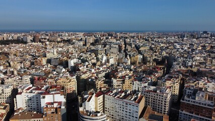 Fototapeta premium The panorama view of Valencia in Spain.