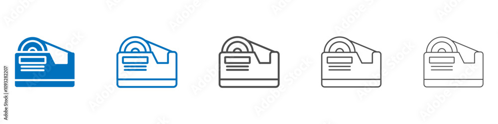 Poster tape dispenser icon vector set collection for web