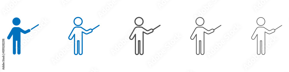 Poster teaching icon vector set collection for web