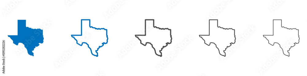 Poster texas icon vector set collection for web