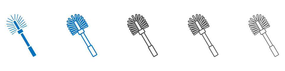 Toilet brush icon vector set collection for web