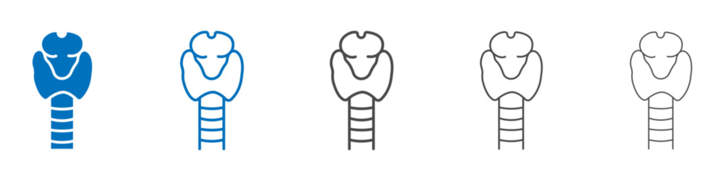 Thyroid icon vector set collection for web