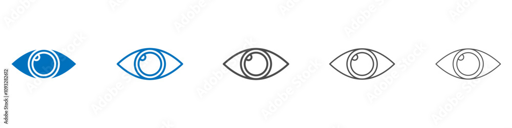 Poster visible icon vector set collection for web