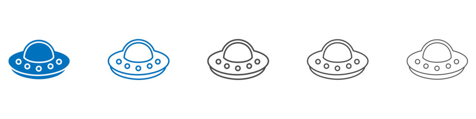 UFO icon vector set collection for web
